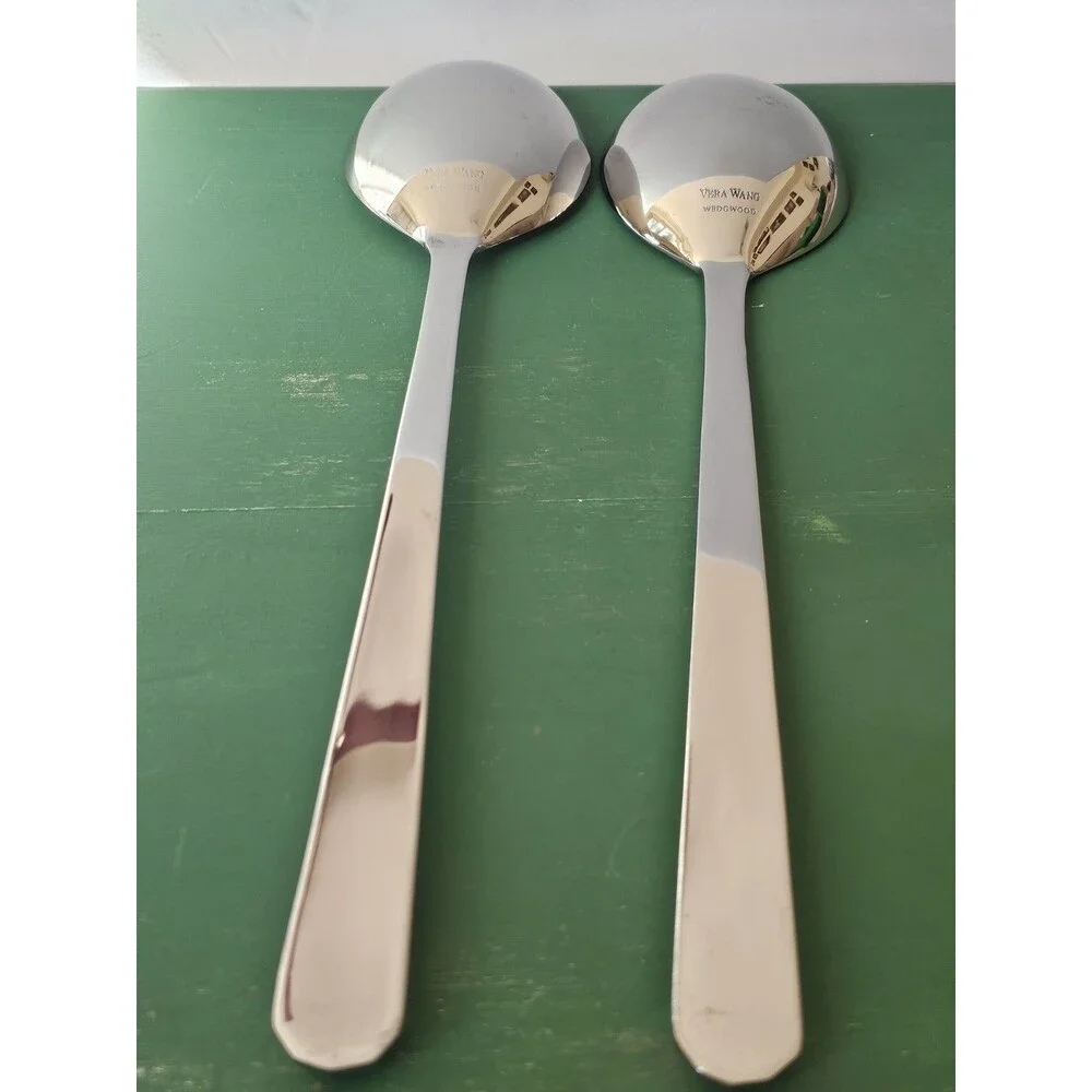 Vera Wang Wedgwood Salad Servers Spoon Spork 12.5 Inches Long